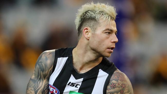 Collingwood forward Jamie Elliott was arrested by police for drunken behaviour. Picture: Michael Klein