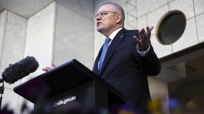 Scott Morrison says he will not allow regional Australians to carry the ‘burden’ of lowering emissions. Picture: Gary Ramage