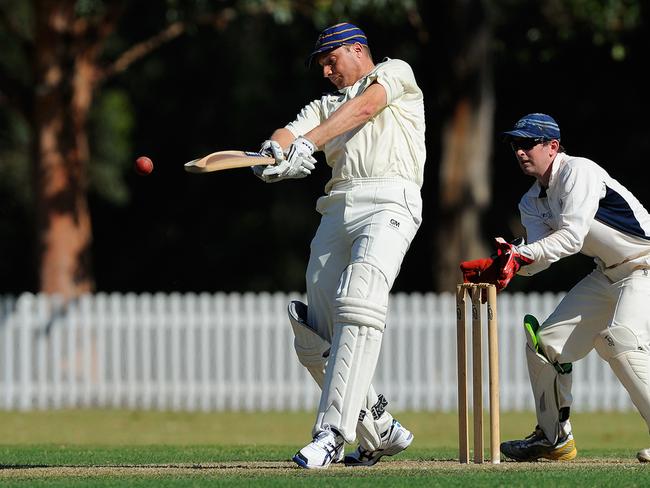 “Darkest Day”: Stuart Clark during his only top-grade ton at Old Kings Oval, Parramatta, 2011. Picture: Stephen Davey