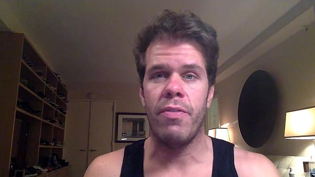 Perez apologies ... a screenshot from gossip blogger Perez Hilton’s apology for publishing hacked nude photographs of Jennifer Lawrence. Picture: YouTube