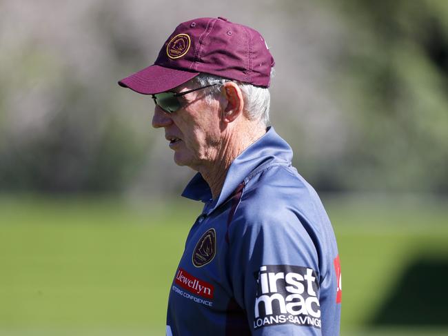 Broncos coach Wayne Bennett during training session with the Brisbane Broncos at the Clive Berghofer Centre in Brisbane, Tuesday, April 17, 2018. (AAP Image/Glenn Hunt) NO ARCHIVING