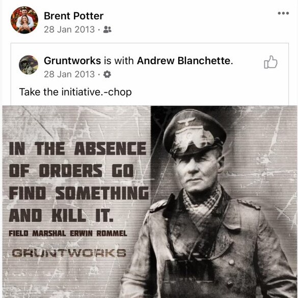 Now deleted social media posts from NT Police Minister Brent Potter and family members, in which he uses the ‘n’ word, targeted Jews, praised Russian President Vladimir Putin and quoted a Nazi general.