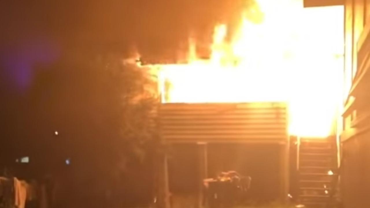 A fire destroyed a home in Moorooka overnight. Picture: Facebook