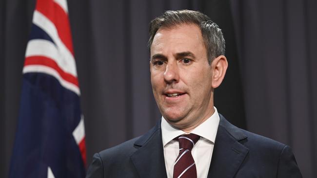 Treasurer Jim Chalmers said the fresh national accounts figures justified the additional spending in the federal budget. Picture: NCA NewsWire / Martin Ollman