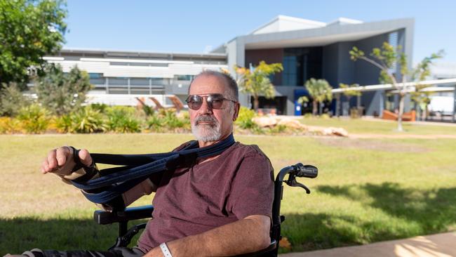 Former Darwin alderman and politician John Bailey is recovering from a serious incident and is lucky to still be alive. He is at Palmerston Hospital recovering and undergoing rehabilitation. Picture: Che Chorley