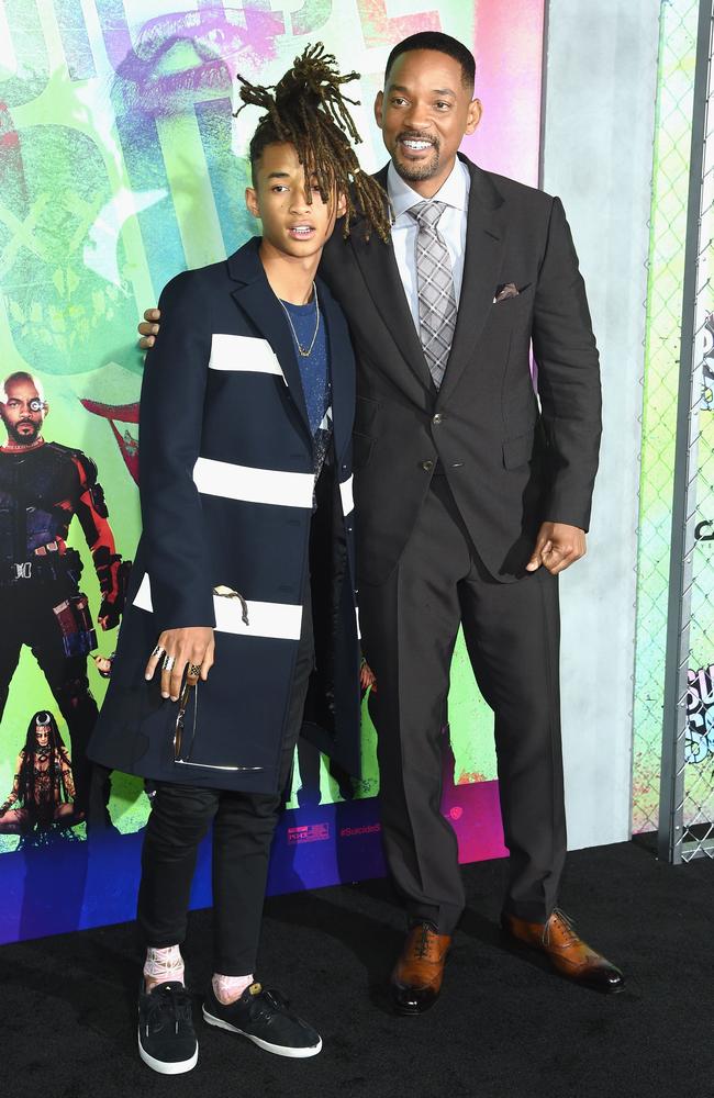 Jaden Smith and Will Smith attend the Suicide Squad world premiere on August 1, 2016 in New York City. Picture: AFP