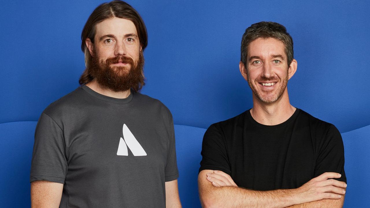 Atlassian co-CEOs Mike Cannon-Brookes and Scott Farquhar. Source: Atlassian