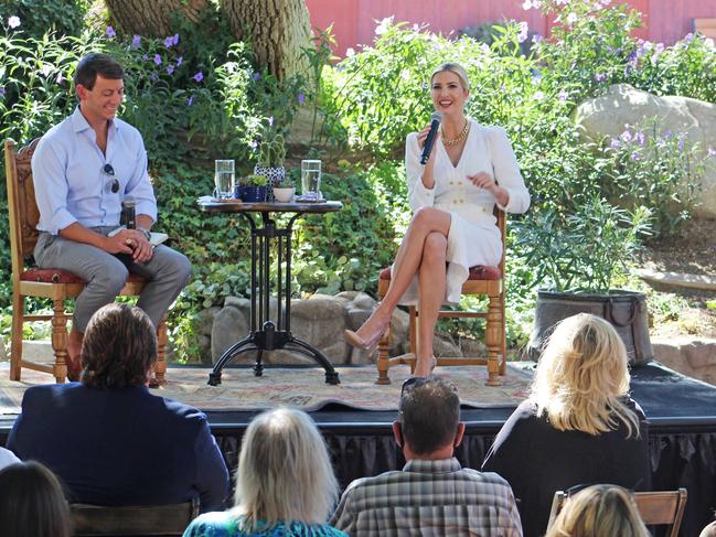 Ivanka Trump is interviewed by Trump campaign spokesman Hogan Gidley. Picture: Joel Ginsberg/ News Corp Australia