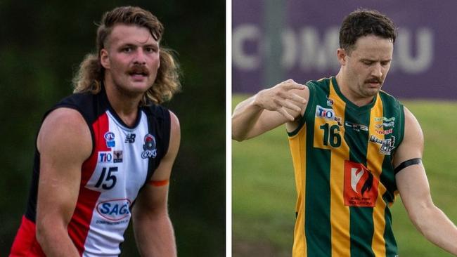 Wyatt Ryan for Southern Districts and Harry Mckimmie for PINT in the 2024-25 NTFL season.