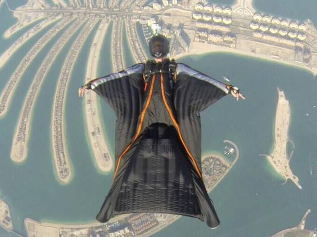 A Facebook image of team member James McKew over Dubai.