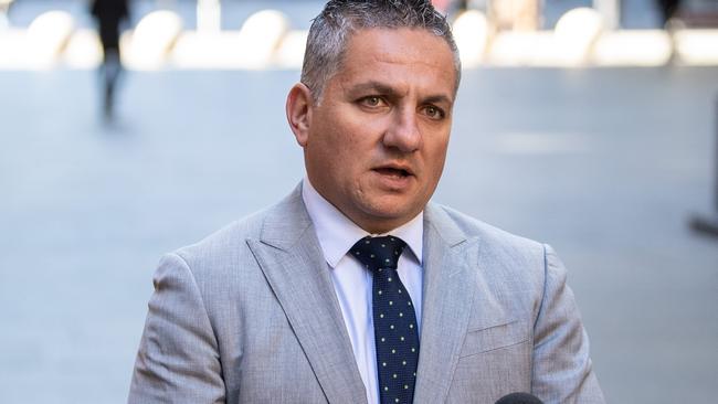 NRMA spokesman Peter Khoury presented the parking space report on Monday. Picture: NCA NewsWire / James Gourley