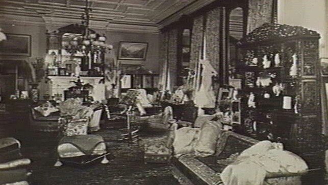 The drawing room in Cliveden, circa 1901. Picture: State Library of Victoria