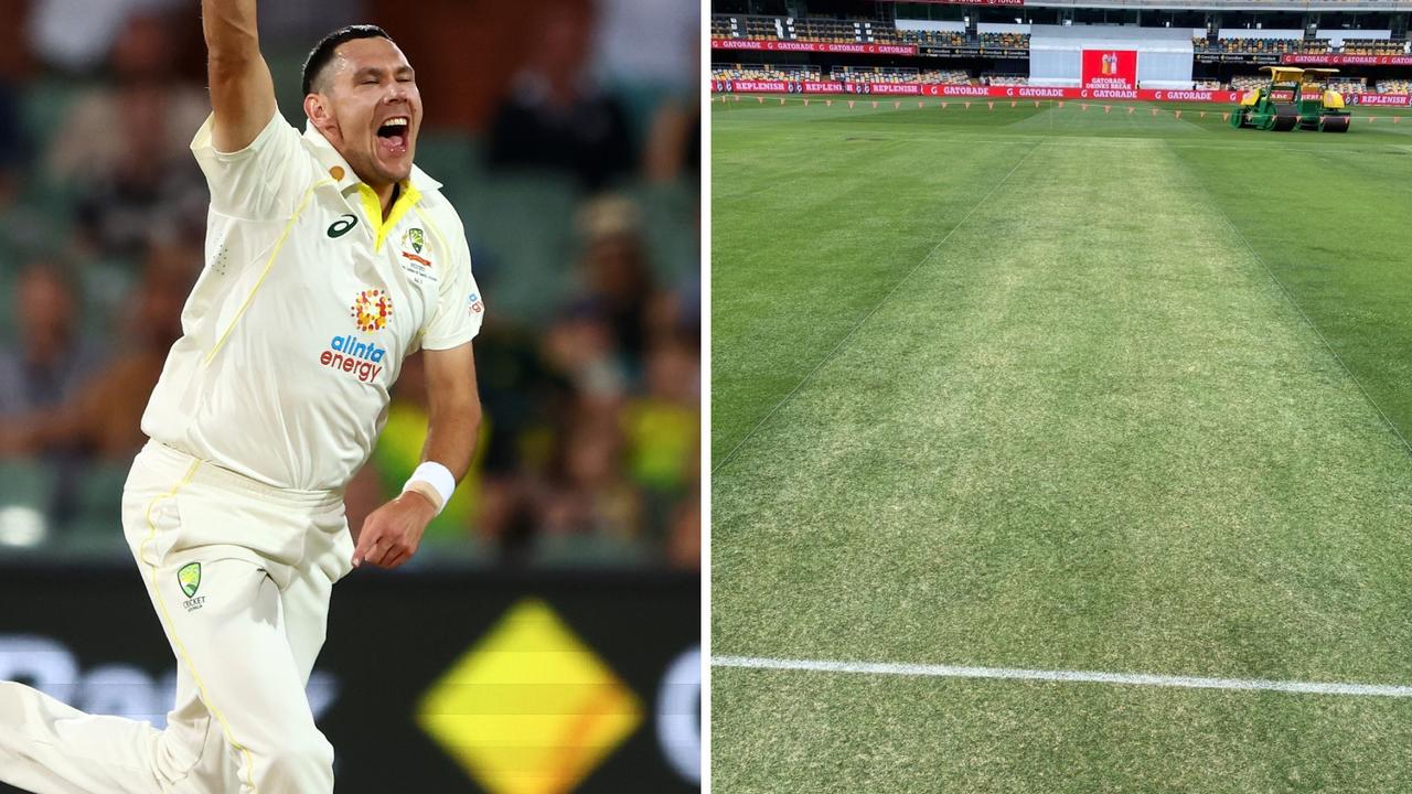 Scott Boland and green wicket at Gabba