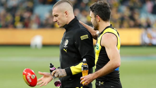 Dustin Martin will miss the clash with Gold Coast. Picture: AFL Photos/Getty Images