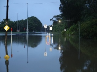 Auld Ave in Milpera went under water early Thrusday. Picture: John Grainger