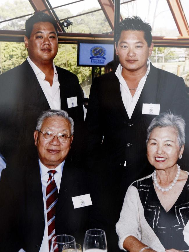 Greg Lee, who runs the Carlingford store, Lionel Lee, chief executive of Bing Lee, with their parents Ken and Yenda Lee.