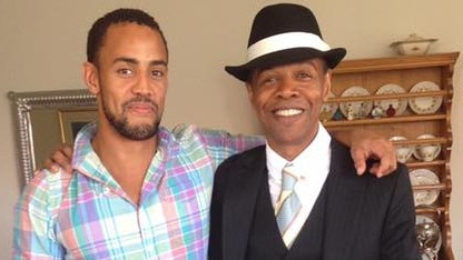 Sydney man Azuma Bennett (with his father Randy) was shot dead in Los Angeles on Friday. Picture: Facebook