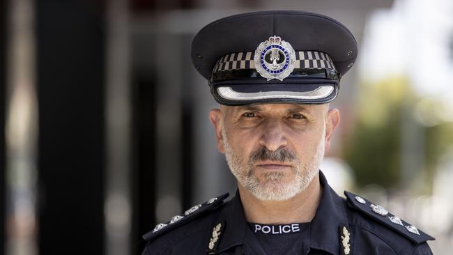 SAPOL Assistant Commissioner John De Candia  for weekend youth crime read. 16th January 2025. Picture Brett Hartwig