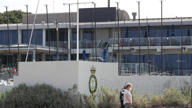 The Royal Brighton Yacht Club has closed after a positive coronavirus case visited. Picture: David Crosling