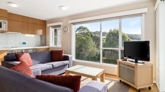 This two-bedroom apartment in the Mantra Lorne resort, which has just gone under offer, generated a 6 per cent nett return last year.