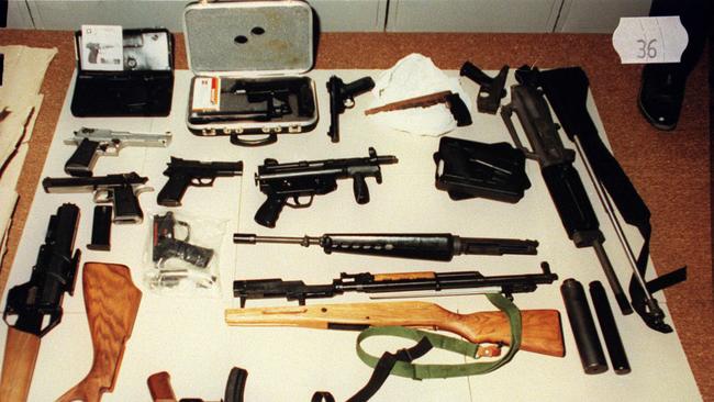 Guns seized, by SA Police, from the home of Allan Chamberlain.