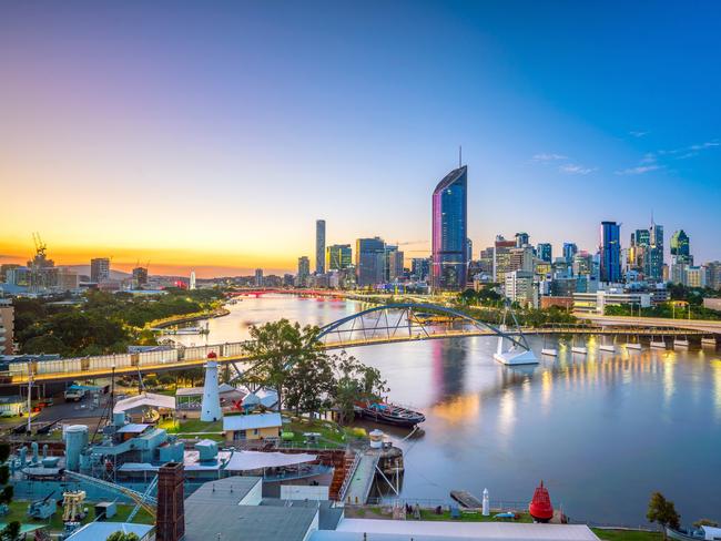 Brisbane city skyline and Brisbane river at twilight in Australia. Picture: istock