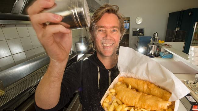 Anglesea Fish and Chips shop owner, Neil Crawford. Picture: Jay Town.