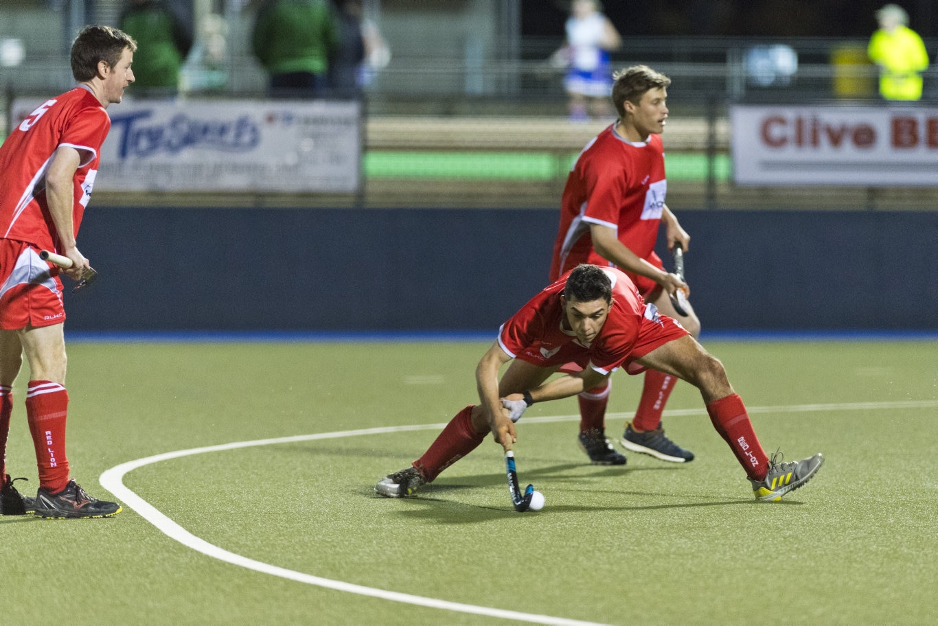 Joshua Bidgood scores off a corner for Red Lion against Newtown in Toowoomba Hockey COVID Cup men round four at Clyde Park, Friday, July 31, 2020. Picture: Kevin Farmer