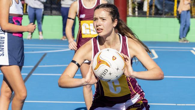 QGSSSA netball between St Peters and St Aidans at St Peters Picture: Richard Walker