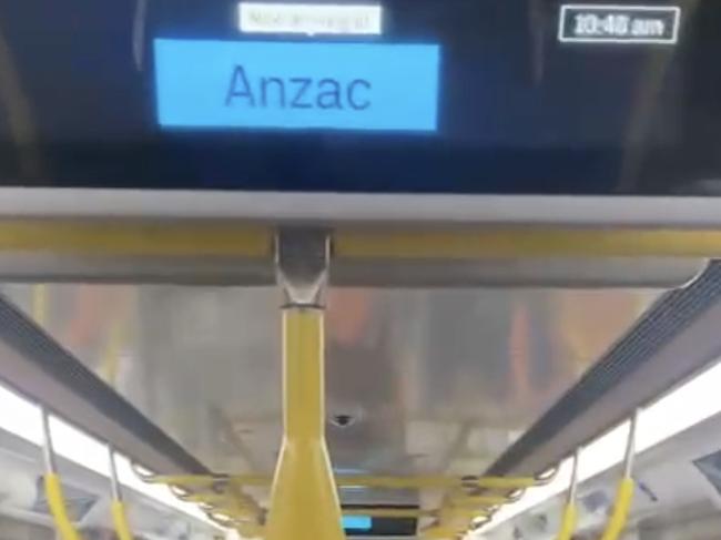 The train travelled from Anzac Station to Parkville.