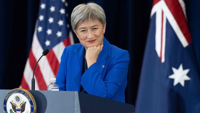 Australian Foreign Minister Penny Wong at the State Department in Washington.