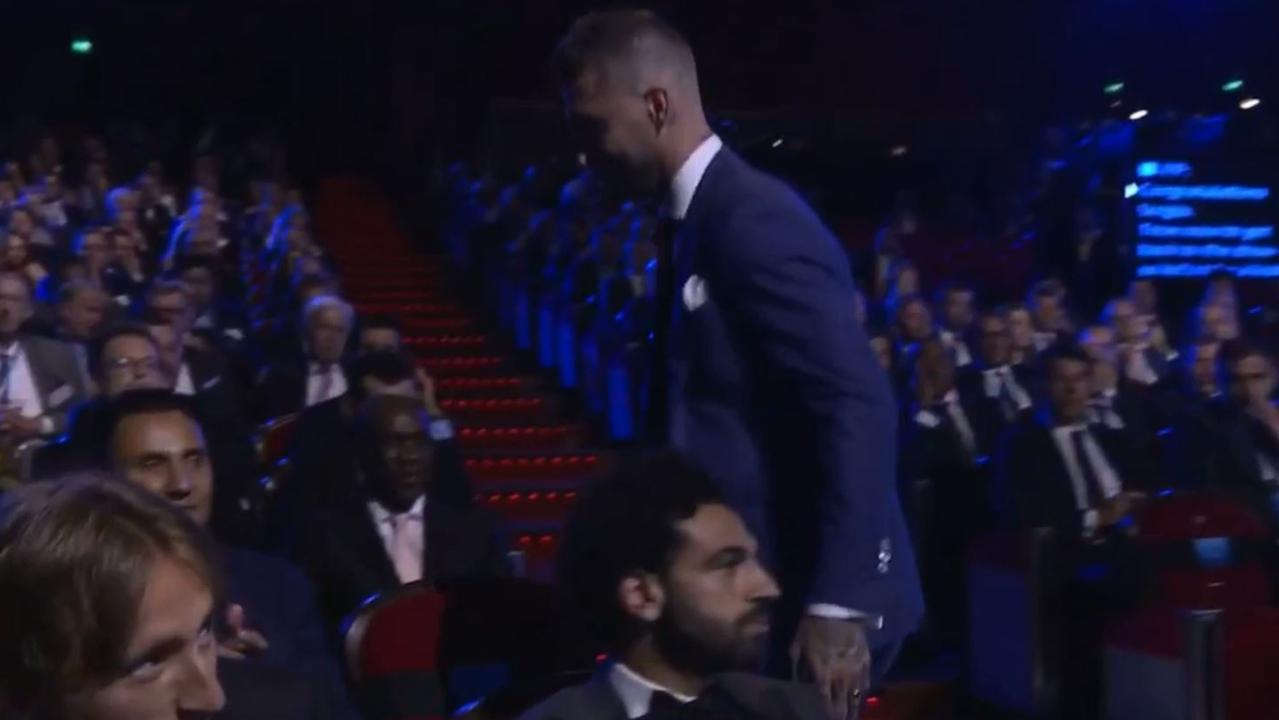 Mo Salah and Sergio Ramos' awkward reunion.