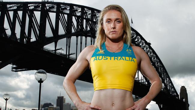 SYDNEY, AUSTRALIA - APRIL 19: Australian Olympian, Sally Pearson poses during the Australian Olympic Games Official Uniform Launch at the Park Hyatt Hotel on April 19, 2016 in Sydney, Australia. (Photo by Brendon Thorne/Getty Images)