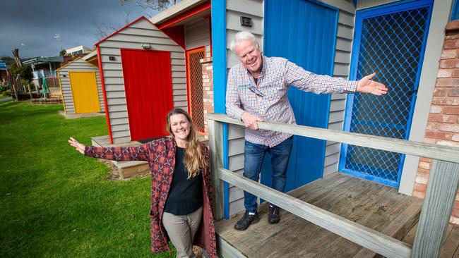 Ron Neary and daughter Amber Neary-Johnson from Amberlee Family Holiday Homes and Accommodation are happy that tourist accommodation will be back in action. Picture: Mark Stewart