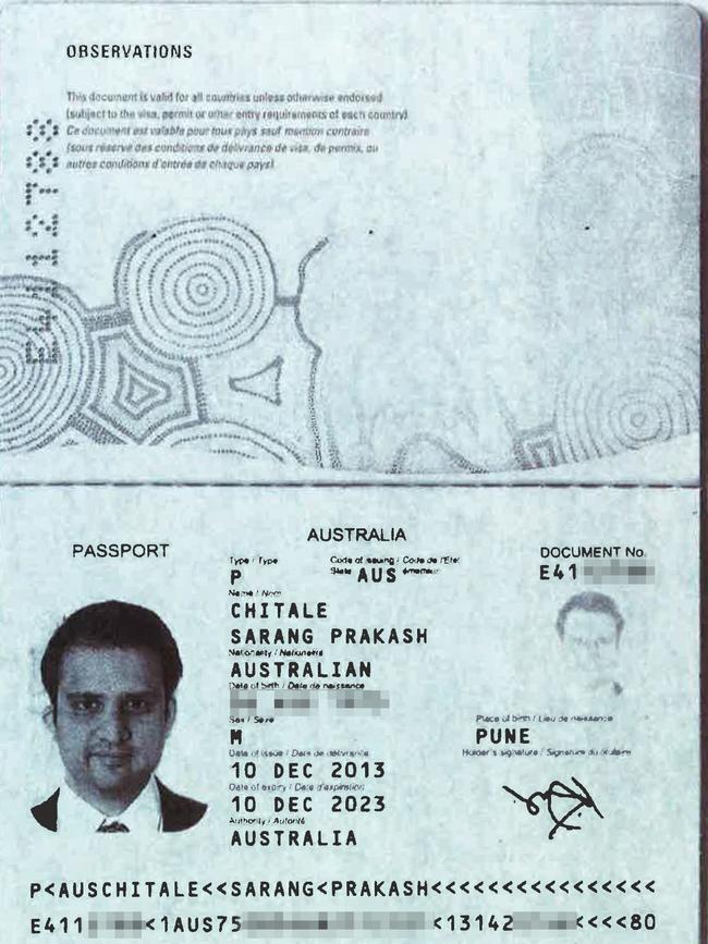 The fake identity documents of Shyam Acharya.