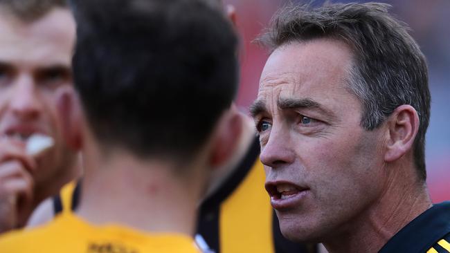 Alastair Clarkson has been fined for his umpire bashing comments. Picture: Michael Klein