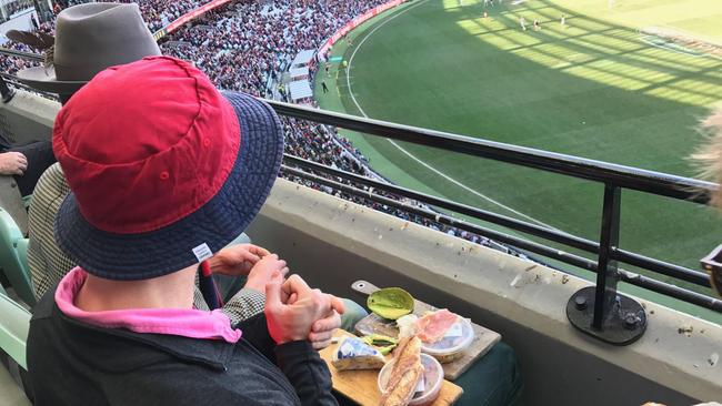 Ned Trumble with his football food. Source: Reddit user KrumDiddly