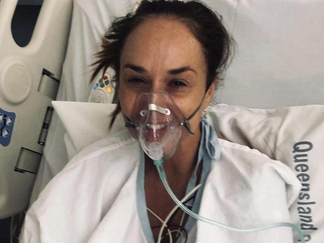 Natasha Bow, sister Sunrise presenter Tamra Bow, in hospital after suffering anaphylaxis from the Covid vaccine. Picture: Tamra Bow