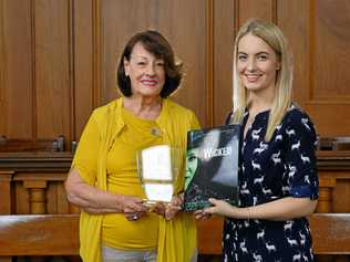 STARS OF STAGE: Ipswich Musical Theatre Company artistic director Brenda Ryan and performer Annabelle Harbison. Picture: David Nielsen