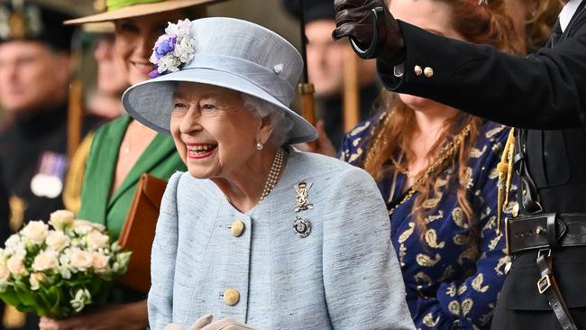 Queen Elizabeth II during the traditional Ceremony of the Keys at Holyroodhouse in June. Picture: Getty Images