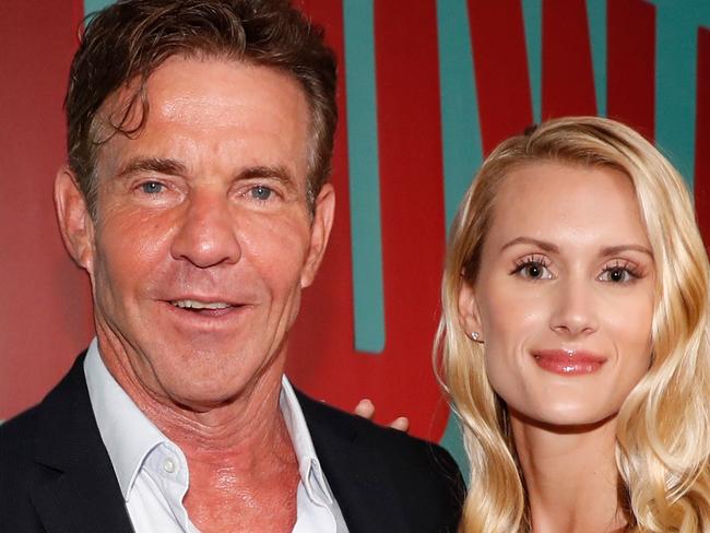 HONOLULU, HAWAII - OCTOBER 20: (L-R) Dennis Quaid and fiancee Laura Savoie arrive at the "Midway" Special Screening at Joint Base Pearl Harbor-Hickam on October 20, 2019 in Honolulu, Hawaii. (Photo by Marco Garcia/Getty Images for Lionsgate Entertainment)