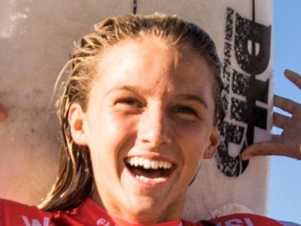 Molly Picklum after winning the Gold Coast Open Pro Junior event at Burleigh Heads on May 8, 2019. Picture: Ben Stagg