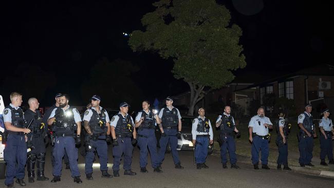 Violence has erupted in Sydney’s southwest with an angry mob of about 2000 people surrounding a church and attacking police. Picture: NCA NewsWire / Monique Harmer