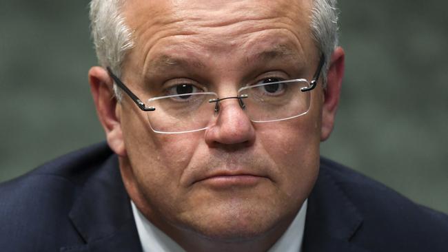 Scott Morrison in question time on Wednesday. Picture: AAP