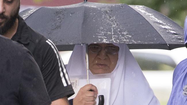 Maha Al-Shennag, the driver who crashed in to a Greenacre classroom arrives at Bankstown court today. Pic Jenny Evans