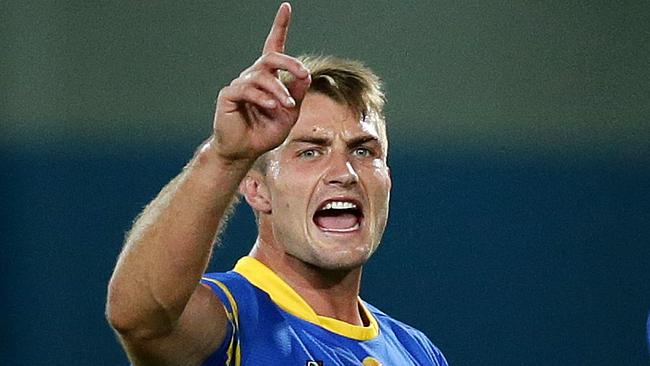 Parramatta's Kieran Foran during the round 3 NRL game between the Canterbury Bulldogs and the Parramatta Eels at ANZ Stadium,Homebush.Picture Gregg Porteous