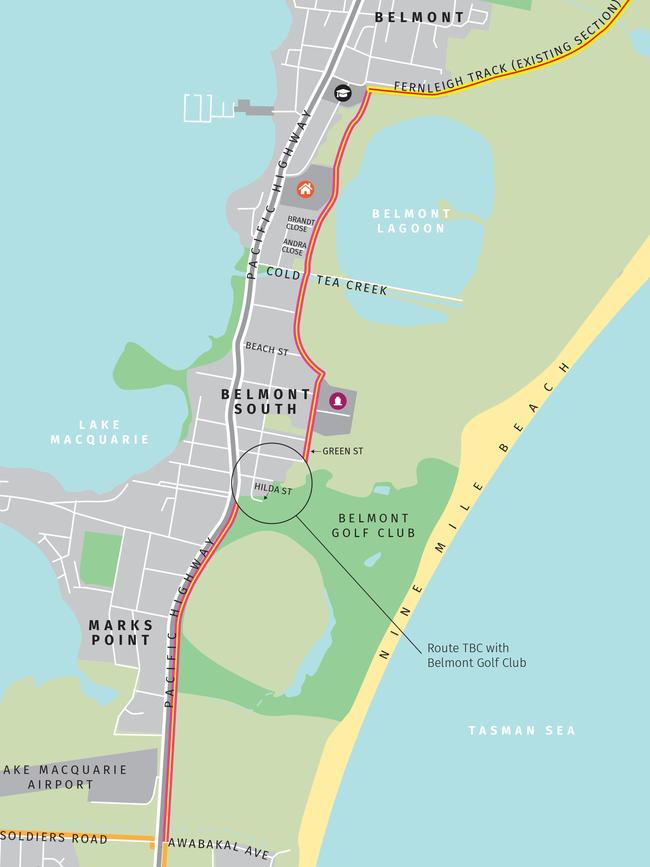 Fernleigh track FAST route map.