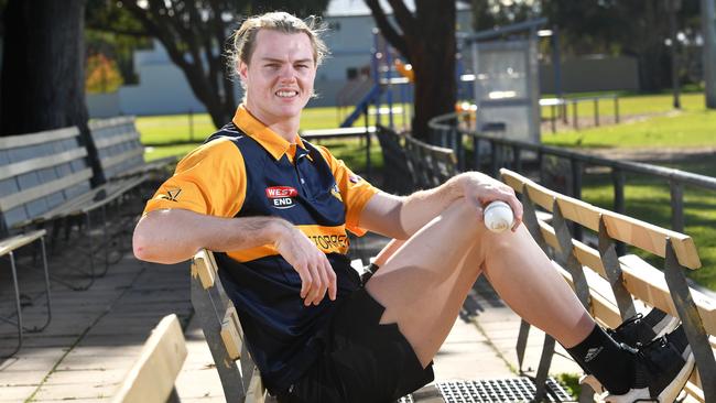 Tim Oakley at Henley, Grange Memorial Oval. AAP/Keryn Stevens