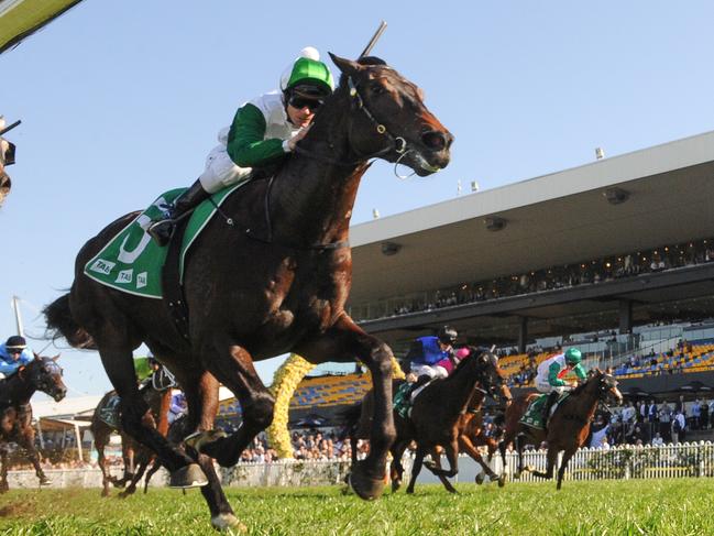 Just Thinkin' is a cheap way into the Group 3 Gloaming Stakes field. Picture: AAP Image/Simon Bullard