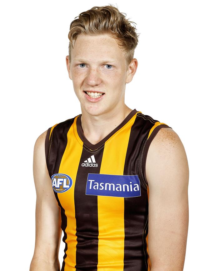 A fresh-faced James Sicily in his 2014 official club photo. Picture: AFL Media